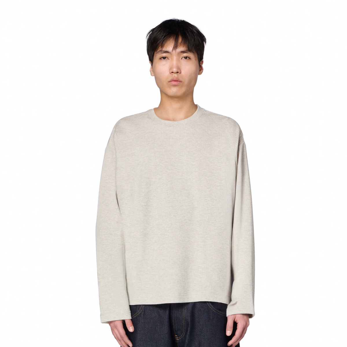 "blossom" waffle Longsleeve grey melange