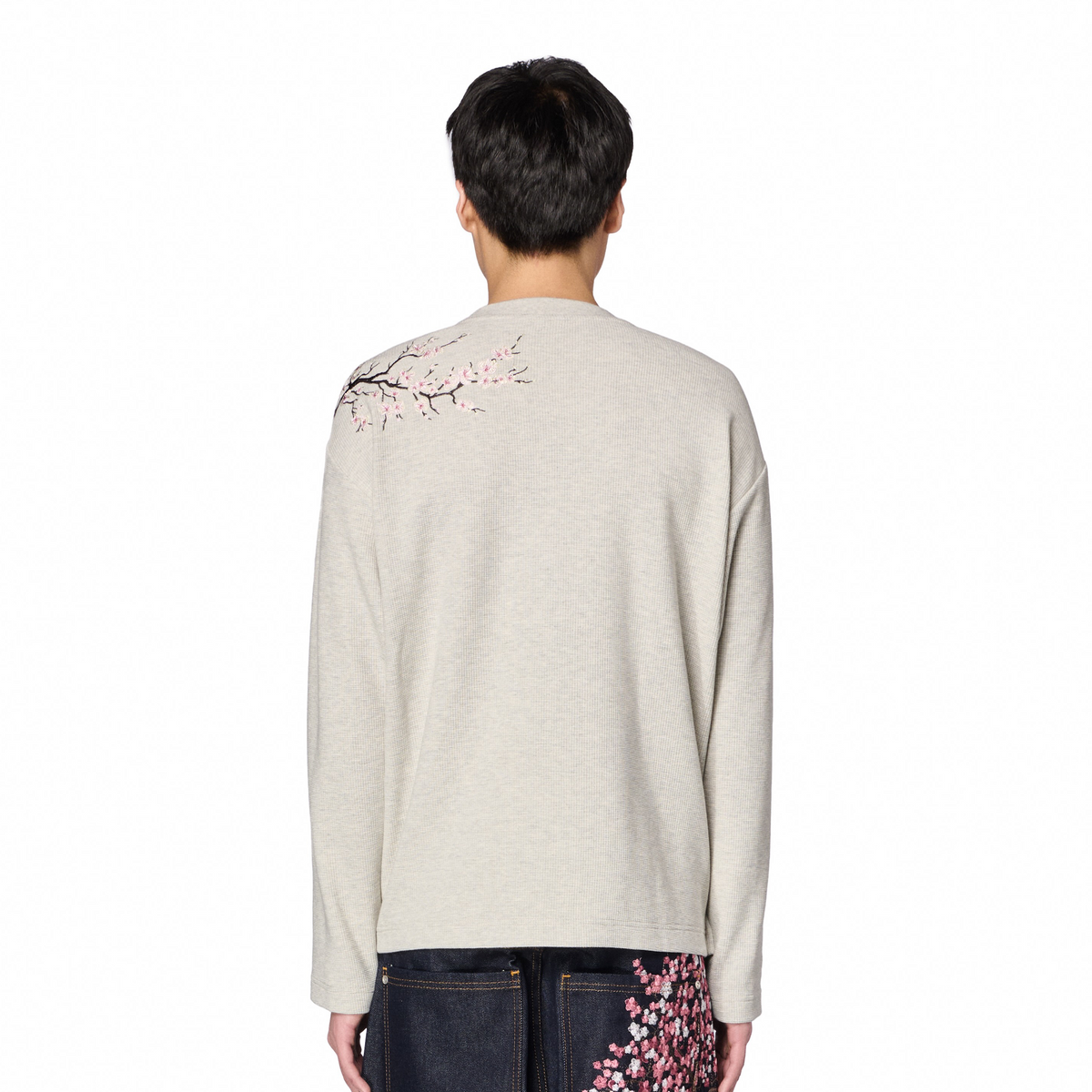 "blossom" waffle Longsleeve grey melange
