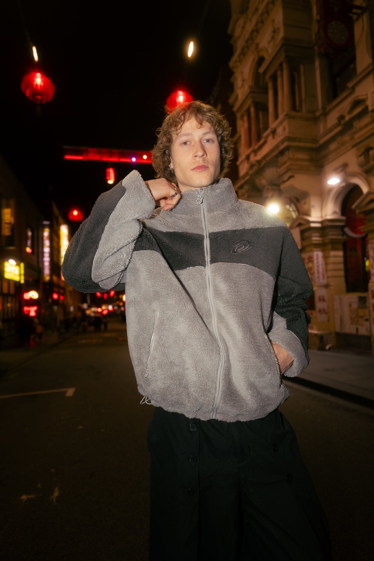 Space Grey Reversible Fleece