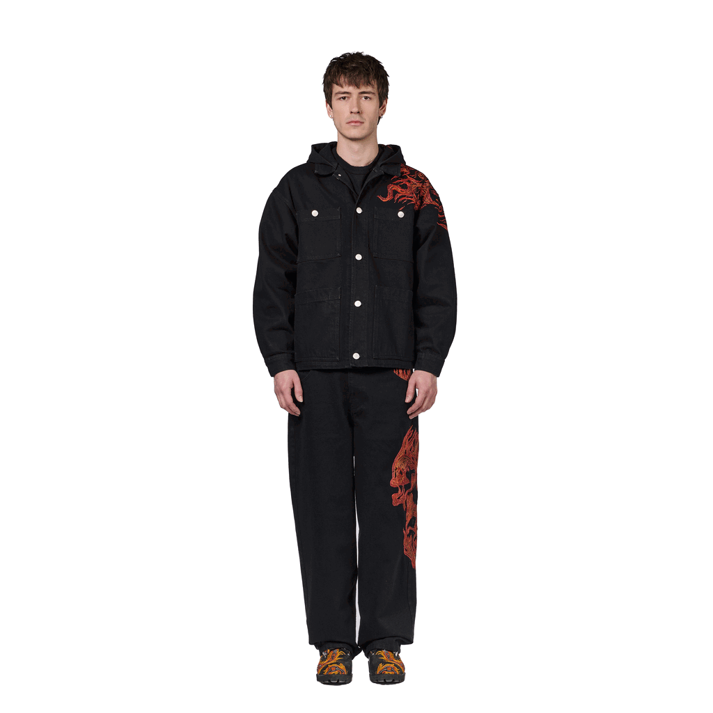 "hellboy" denim Jacket black