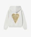 HOODIE ASH GREY GLITTER GOLD