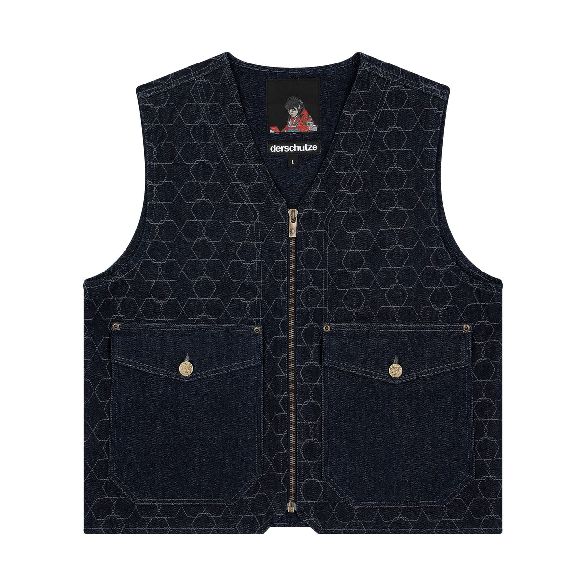 "aziza" denim Vest