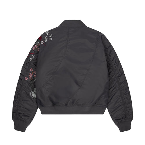 "yakuza v2" bomber Jacket dark grey