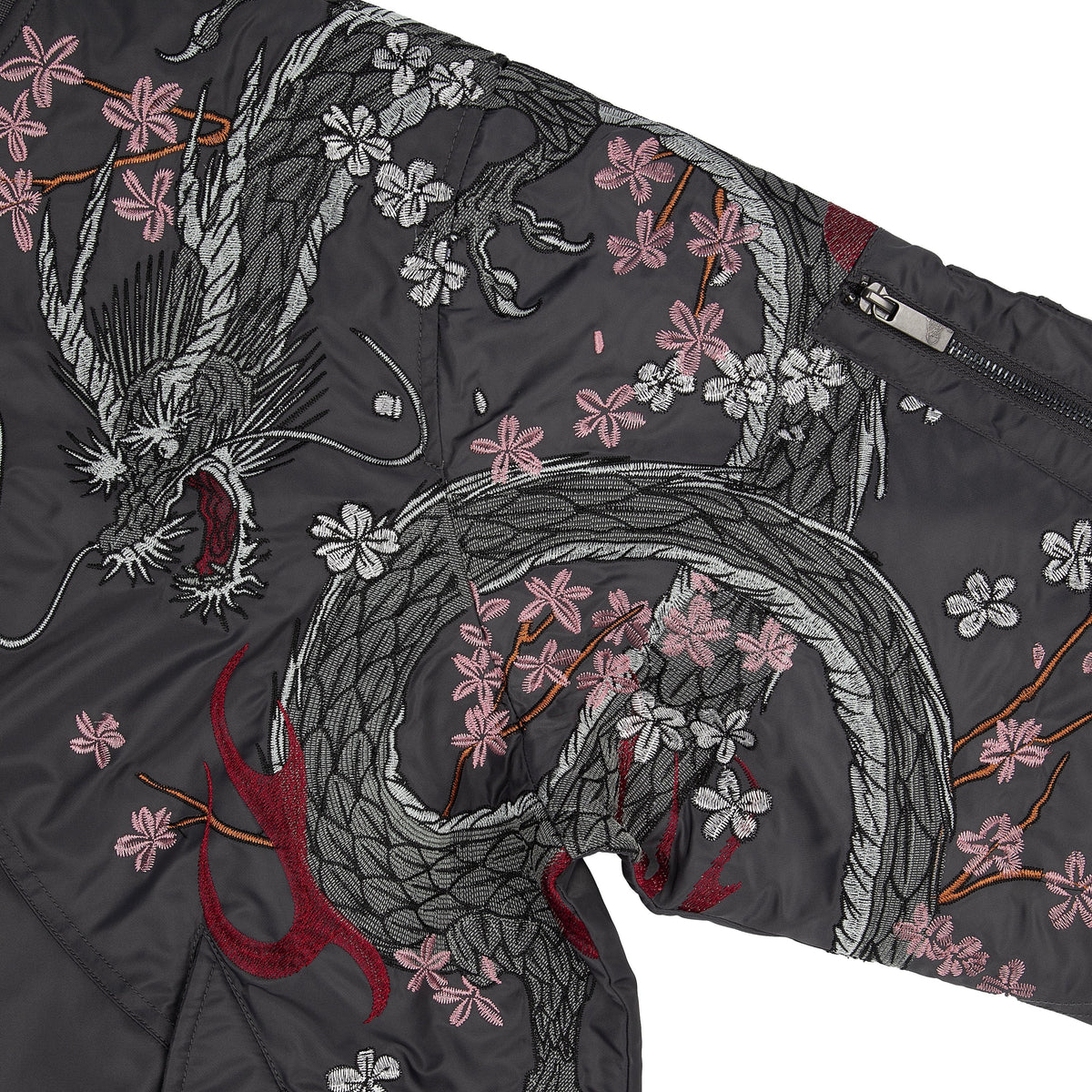 "yakuza v2" bomber Jacket dark grey