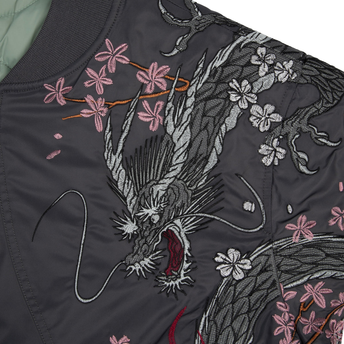 "yakuza v2" bomber Jacket dark grey