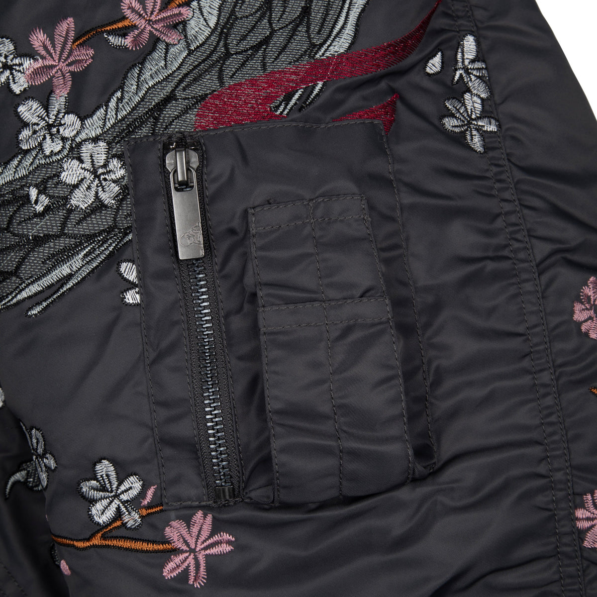 "yakuza v2" bomber Jacket dark grey