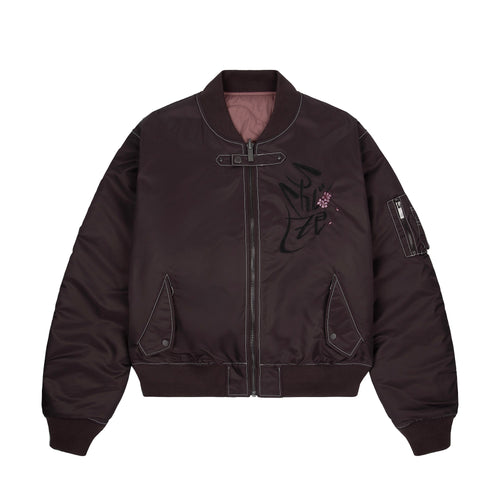 "yakuza v2" bomber Jacket deep plum