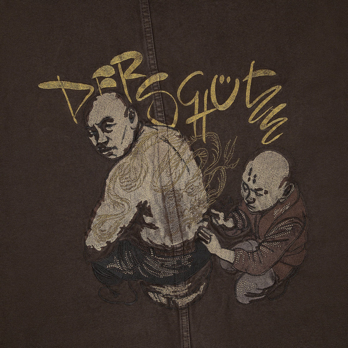 "yakuza" brown washed denim Jacket