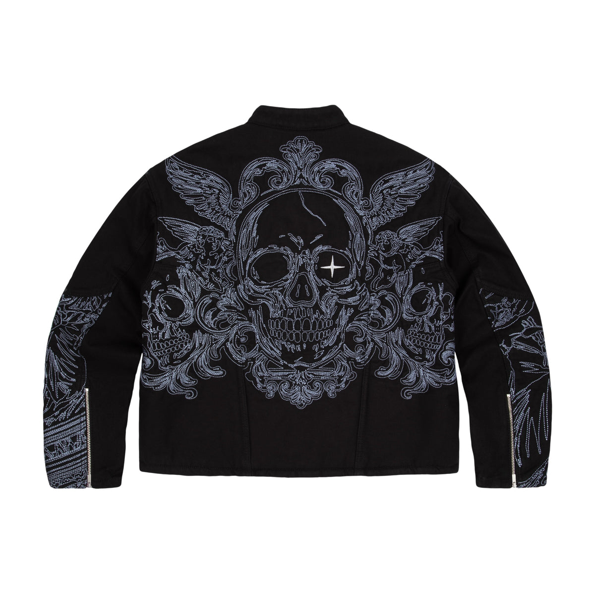 "hellboy" denim Biker jacket black