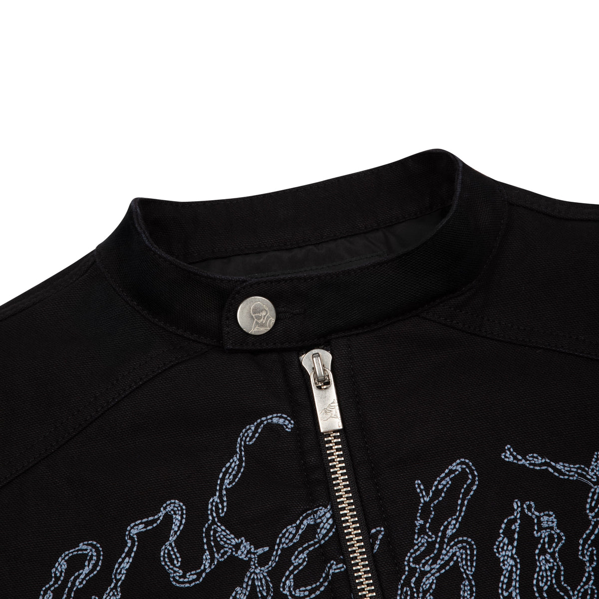 "hellboy" denim Biker jacket black
