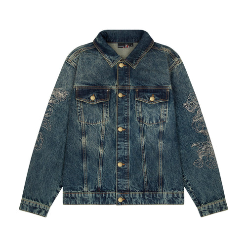 "lotus v2" denim Jacket indigo