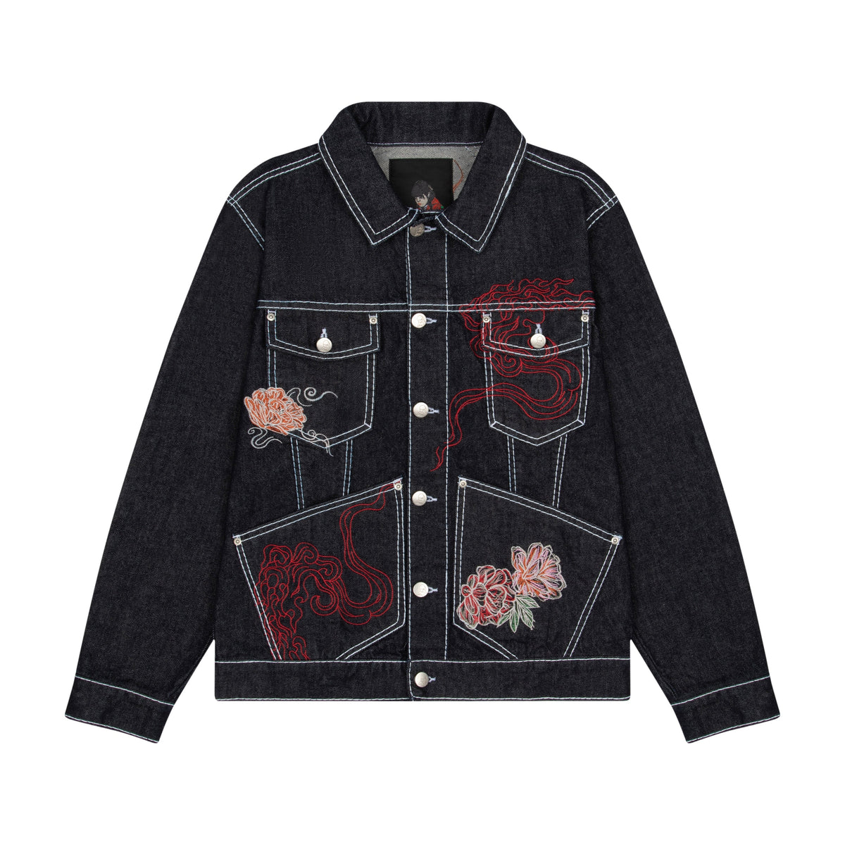 "lotus v2" indigo raw denim Jacket