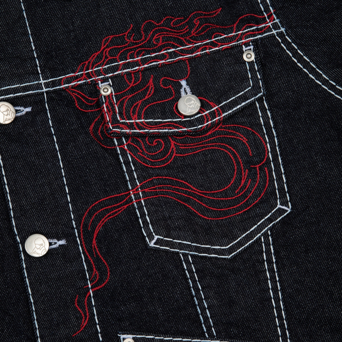 "lotus v2" indigo raw denim Jacket