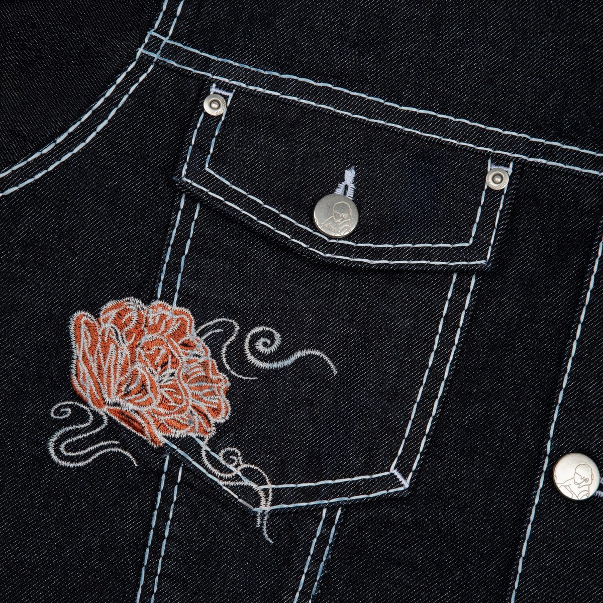 "lotus v2" indigo raw denim Jacket