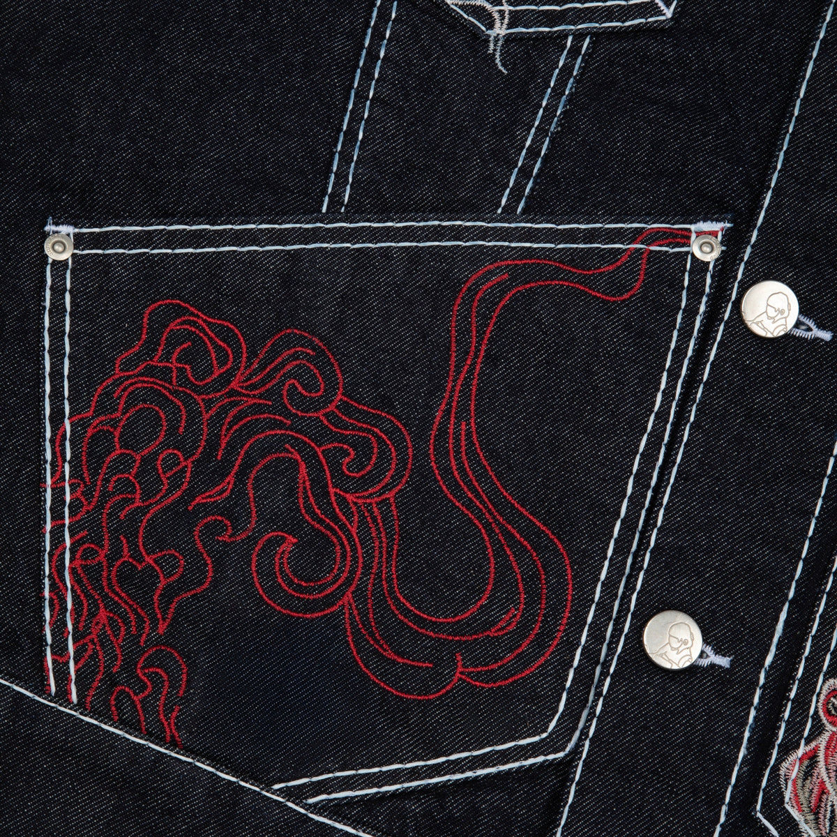 "lotus v2" indigo raw denim Jacket
