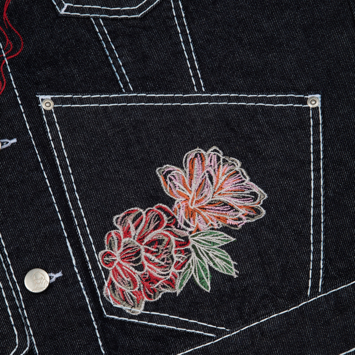 "lotus v2" indigo raw denim Jacket