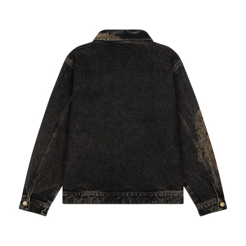 "lotus v2" denim Jacket black