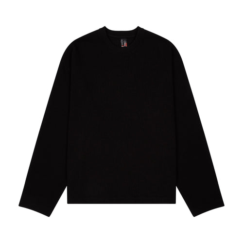 "blossom" waffle Longsleeve black