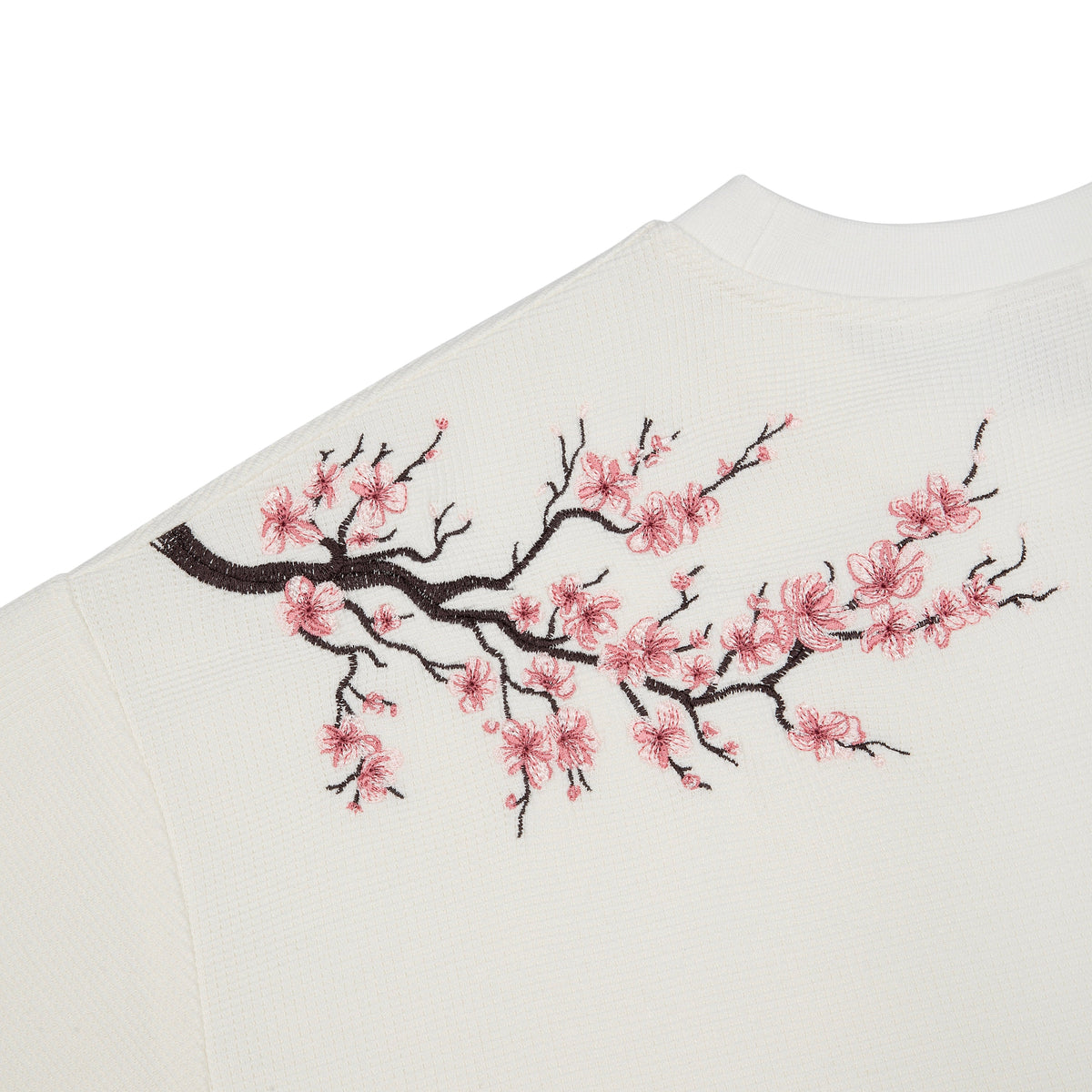 "blossom" waffle Longsleeve off white