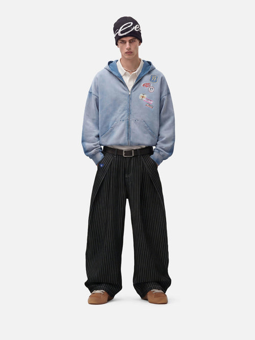 Aelfric Eden Badge Boxy Zip Up Hoodie