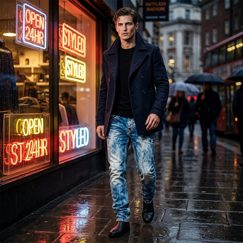 Unkomplizierte Sommer-Jeans für Herren – leichte Stretch-Qualität, gerader Schnitt,