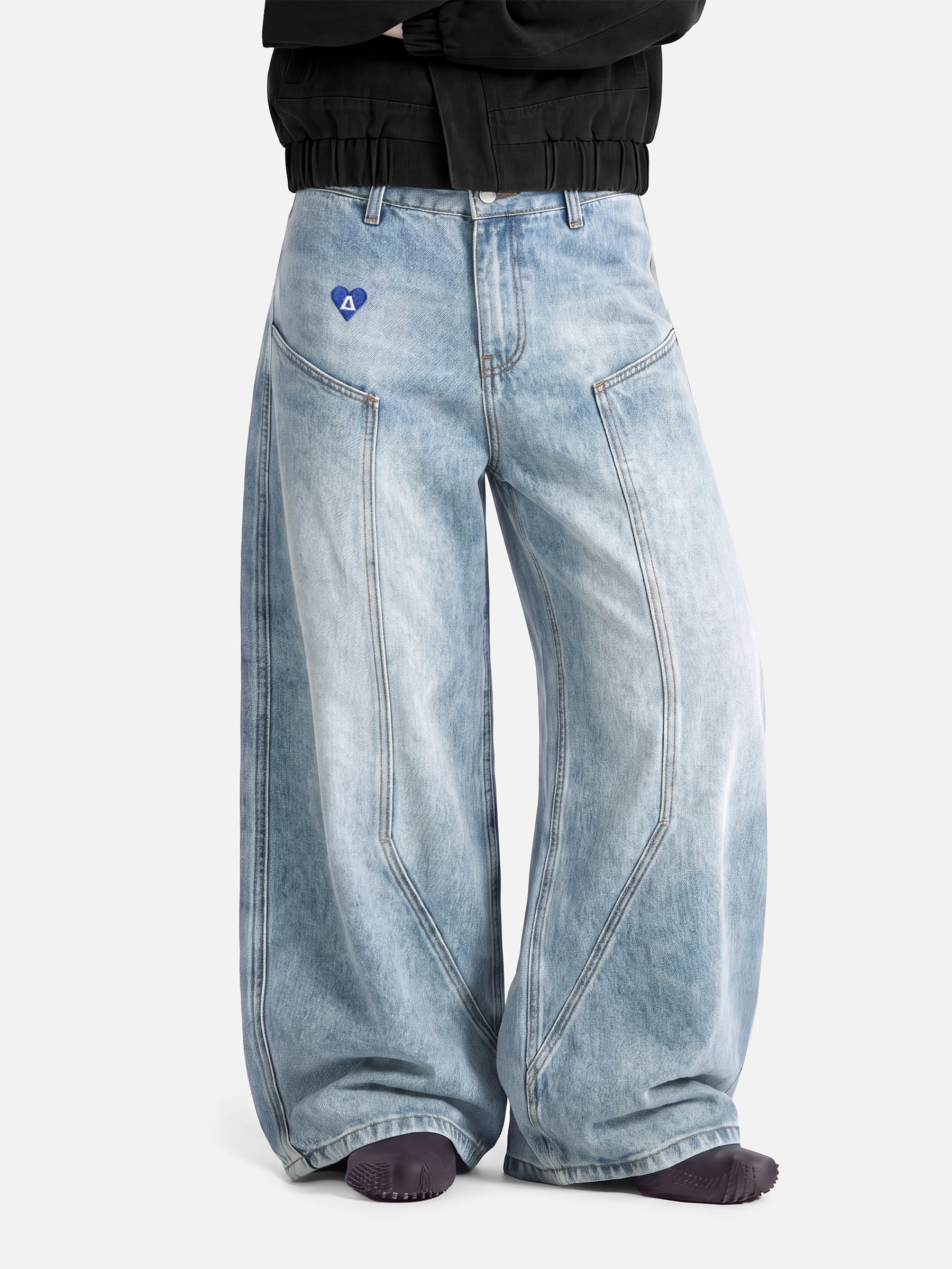 Aelfric Eden Seam Panel Baggy Barrel Jeans