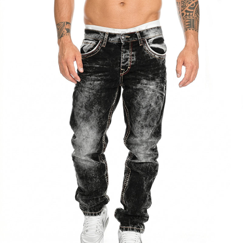 Unkomplizierte Sommer-Jeans für Herren – leichte Stretch-Qualität, gerader Schnitt,