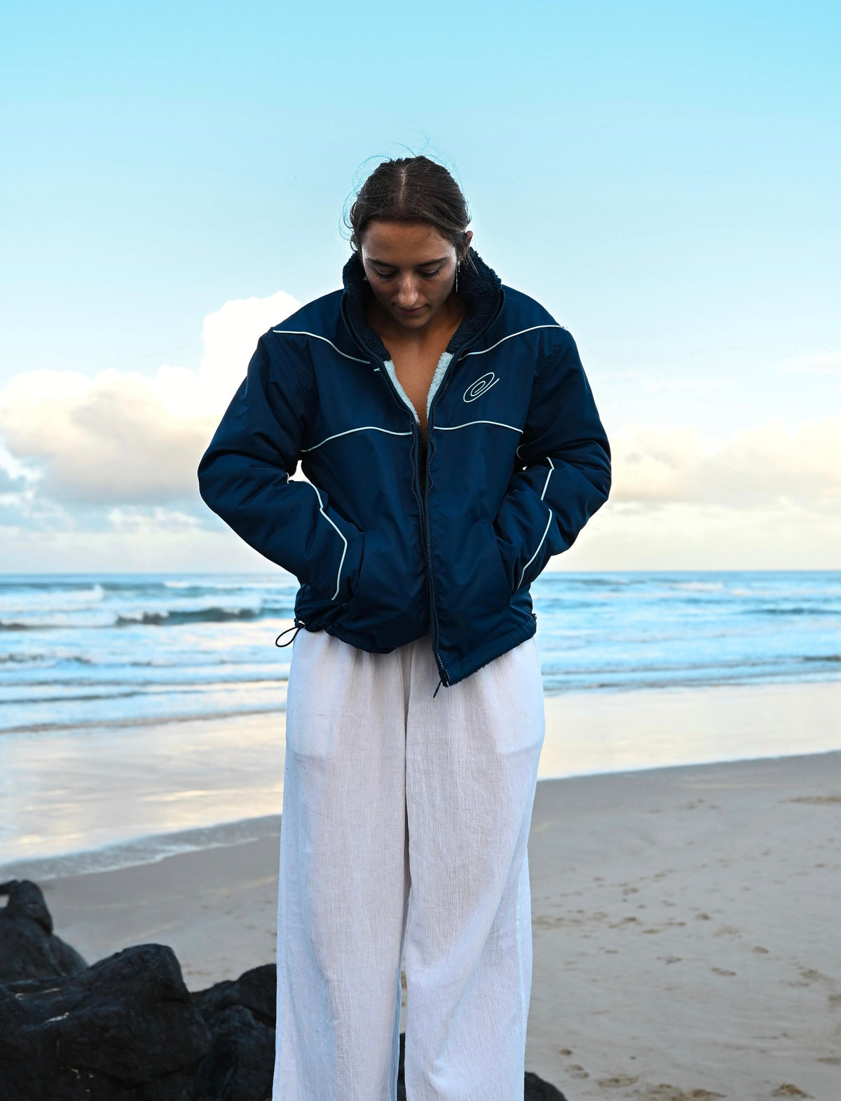 Aqua Reversible Fleece