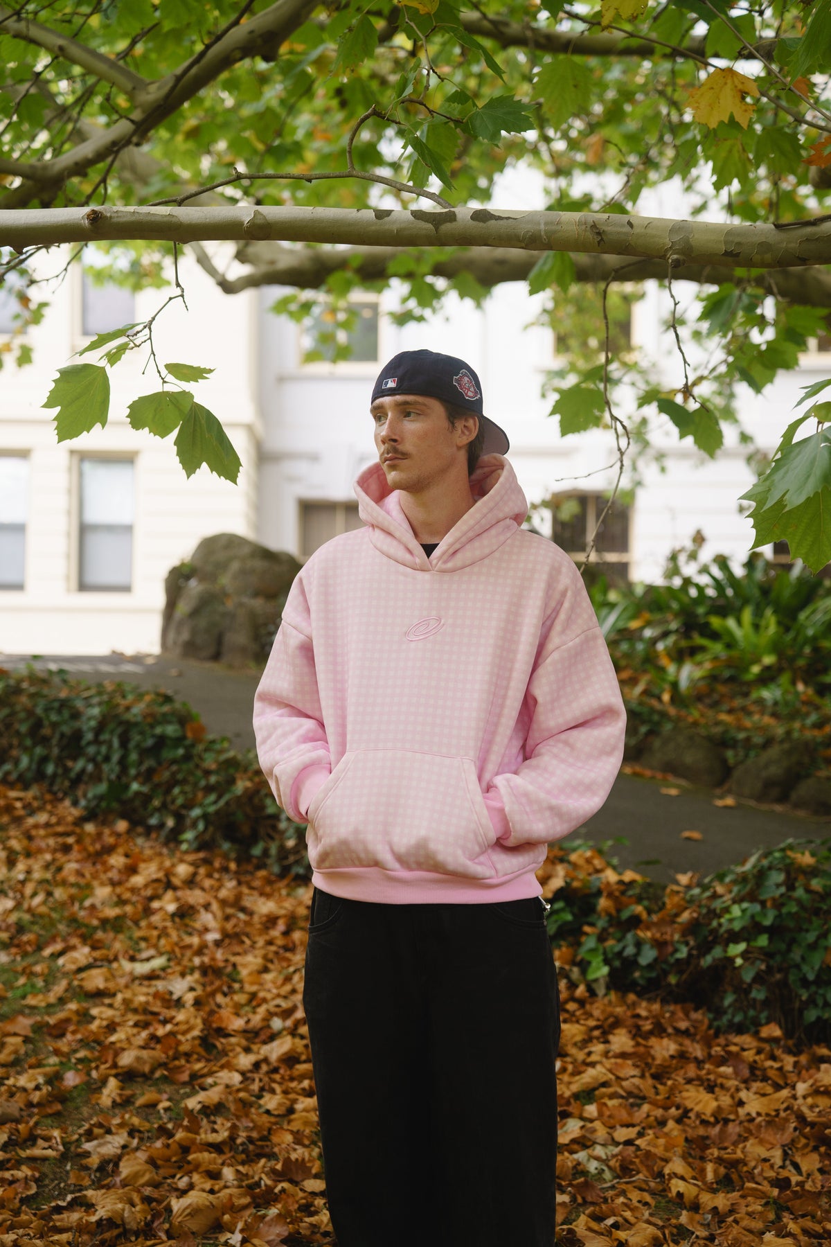Gingham Hoodie - Pink
