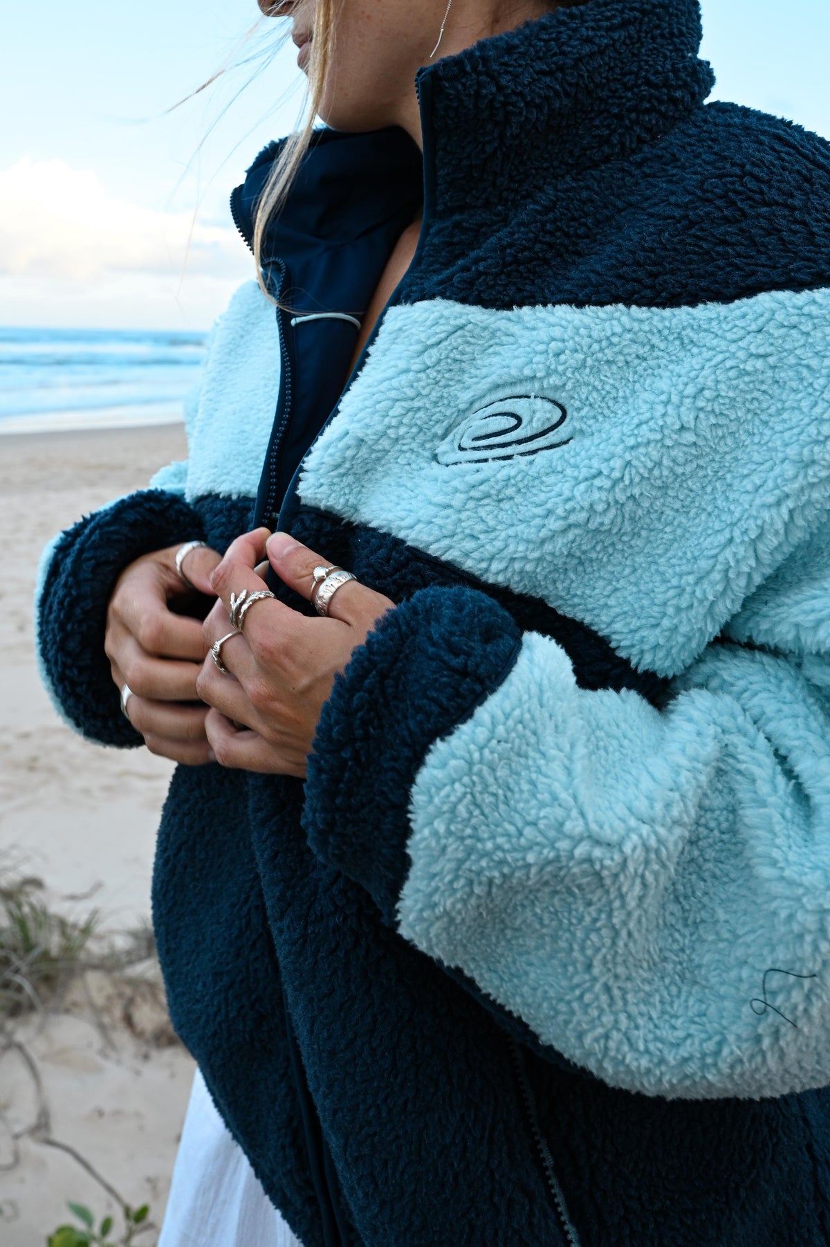 Aqua Reversible Fleece