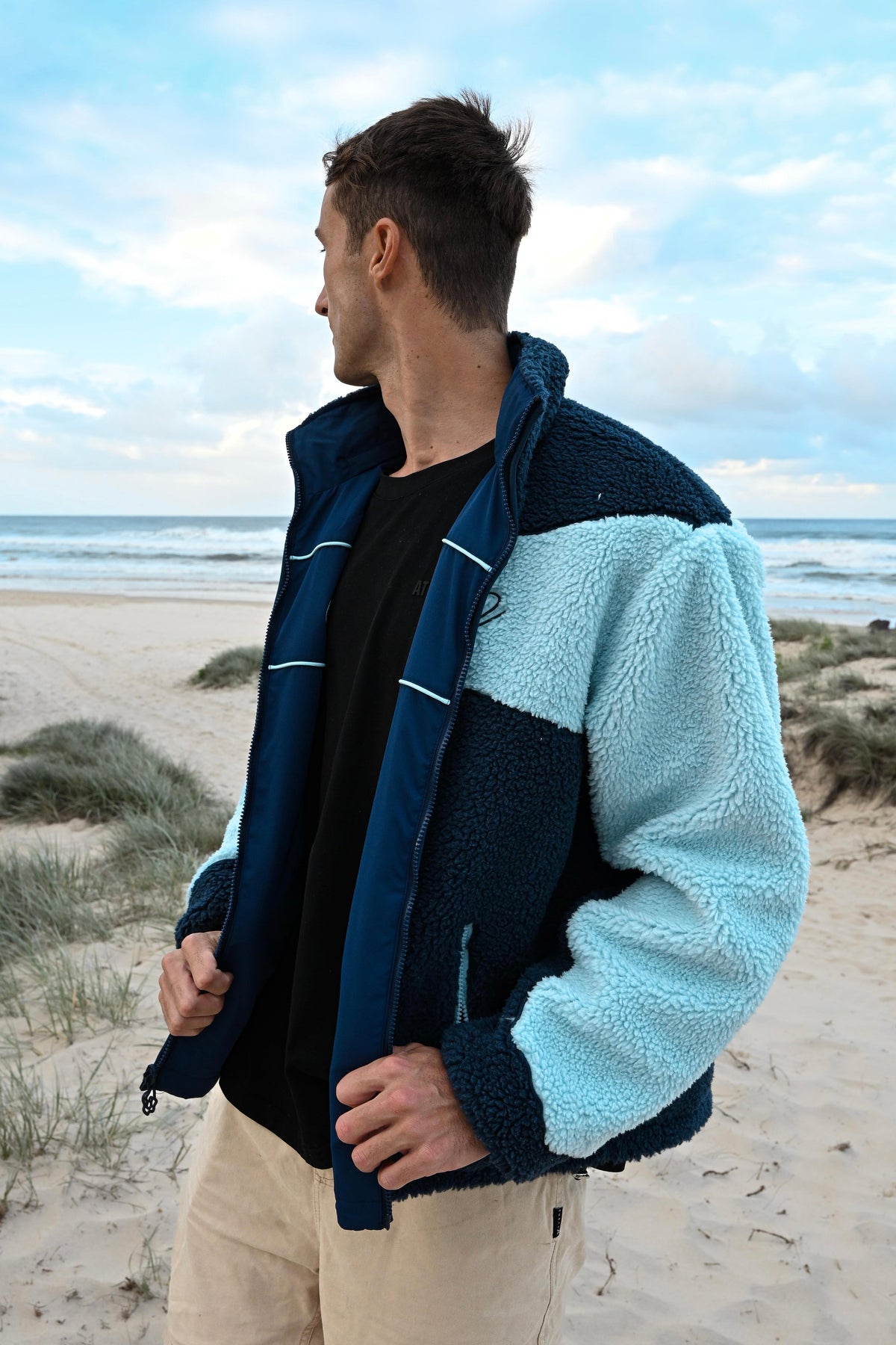 Aqua Reversible Fleece