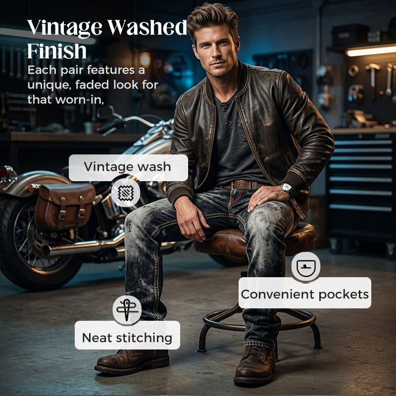 Unkomplizierte Sommer-Jeans für Herren – leichte Stretch-Qualität, gerader Schnitt,