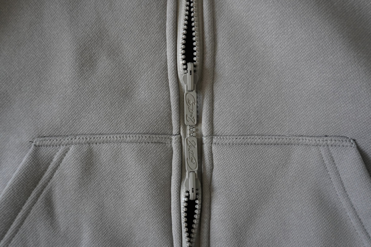 Reverisble zip-up hood (grey & black)