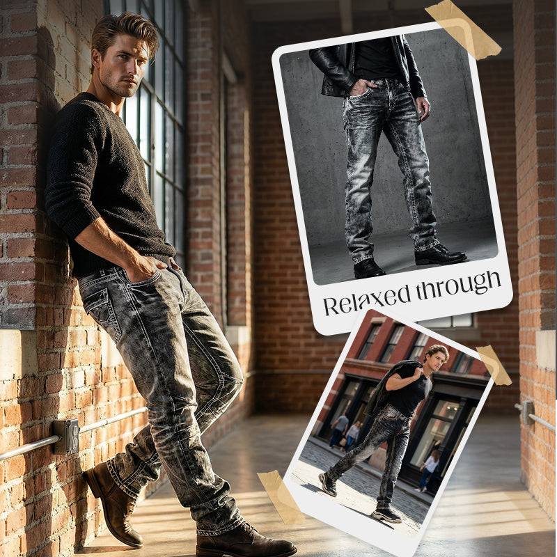Unkomplizierte Sommer-Jeans für Herren – leichte Stretch-Qualität, gerader Schnitt,