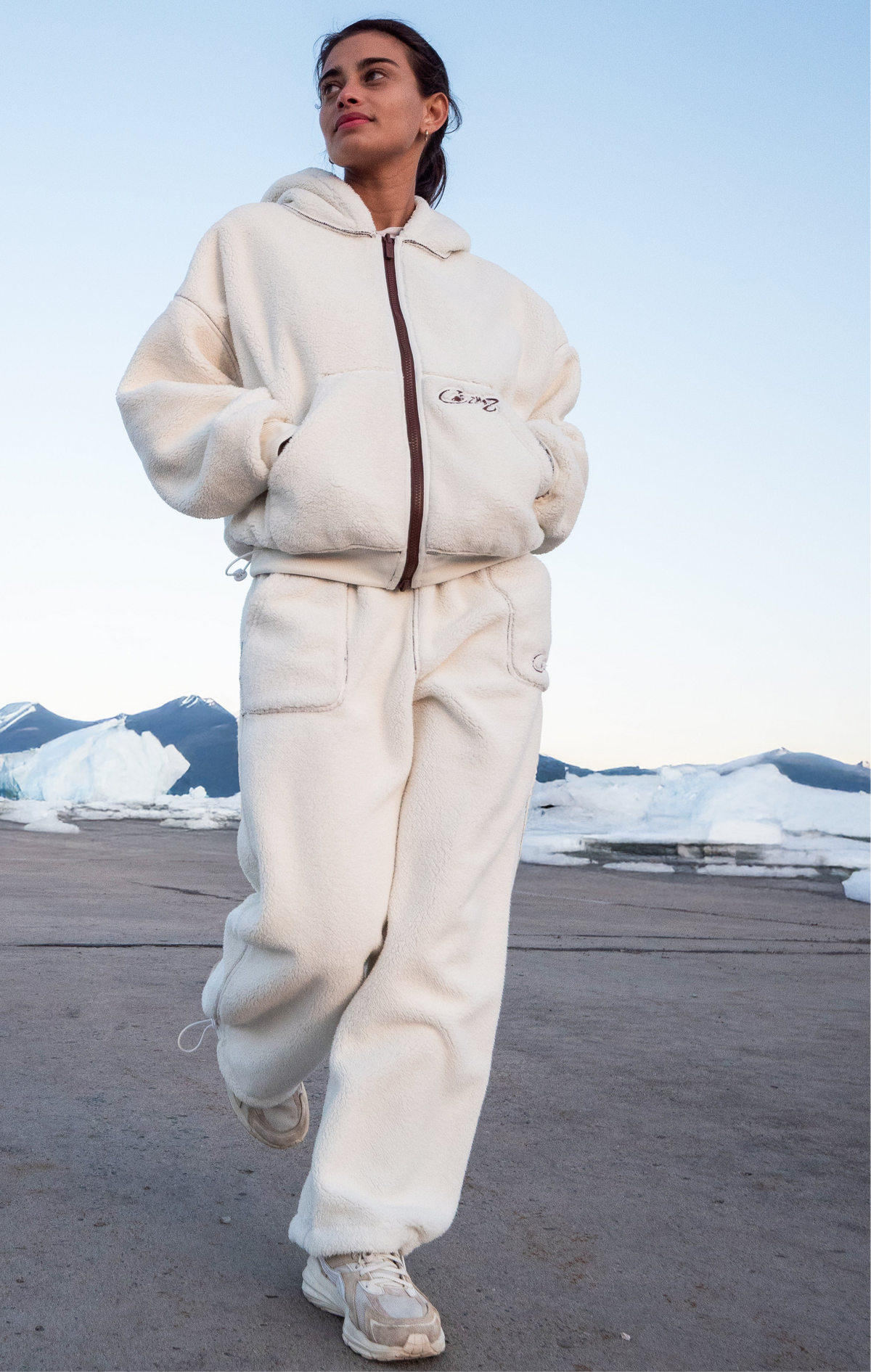 Reversible sweatpants(Brown & Cream)