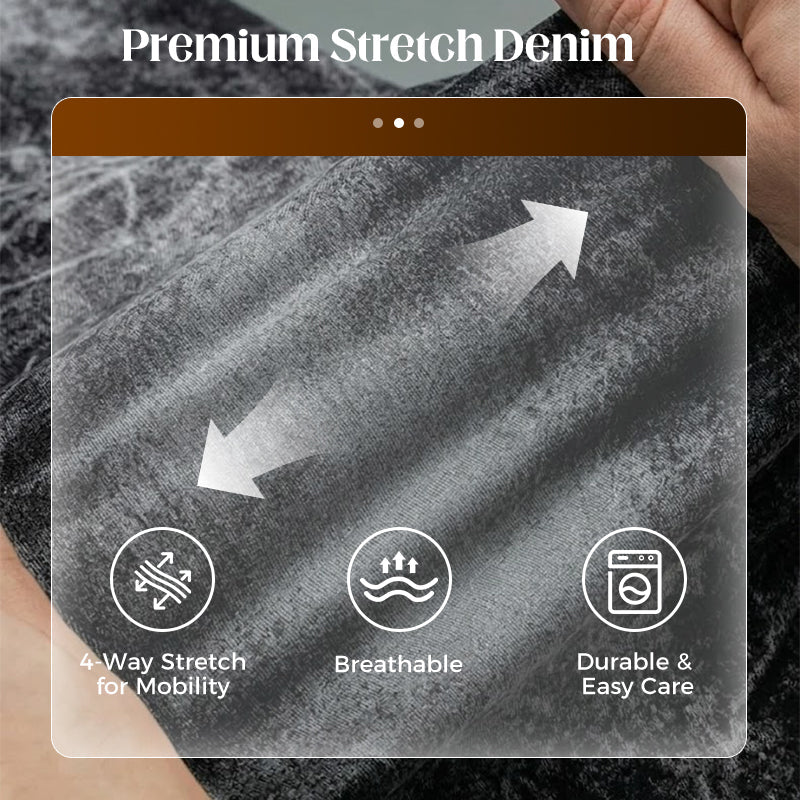 Unkomplizierte Sommer-Jeans für Herren – leichte Stretch-Qualität, gerader Schnitt,