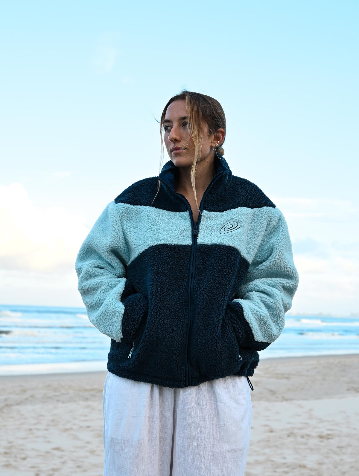 Aqua Reversible Fleece