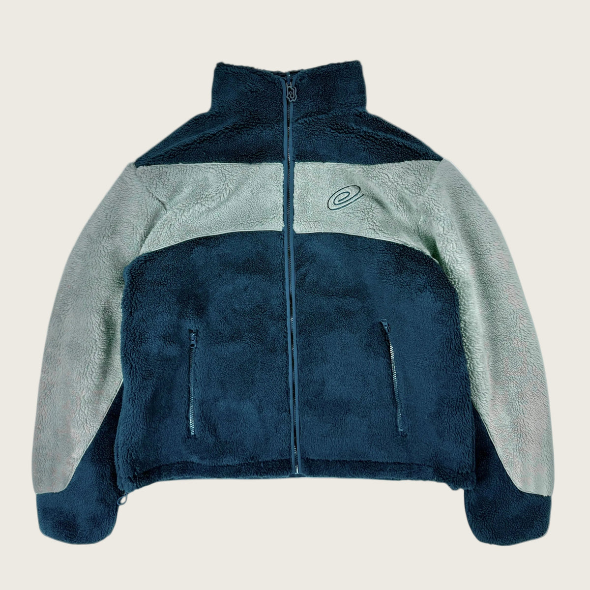 Navy Grey Reversible Fleece