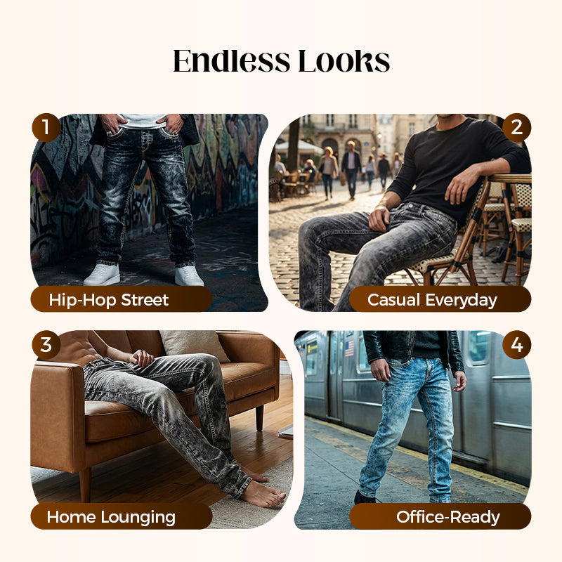 Unkomplizierte Sommer-Jeans für Herren – leichte Stretch-Qualität, gerader Schnitt,