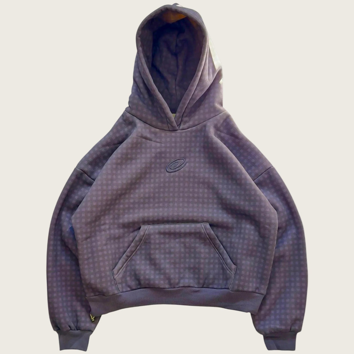 Gingham Hoodie - Vintage Purple