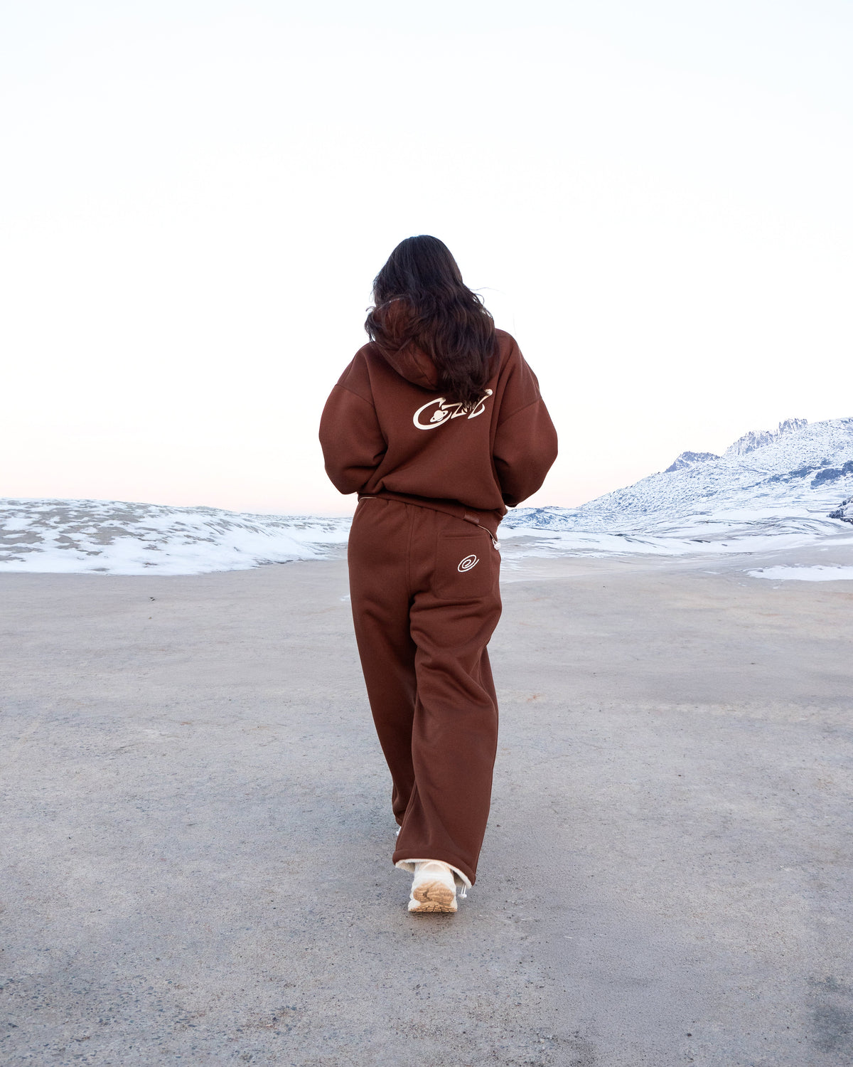 Reversible sweatpants(Brown & Cream)