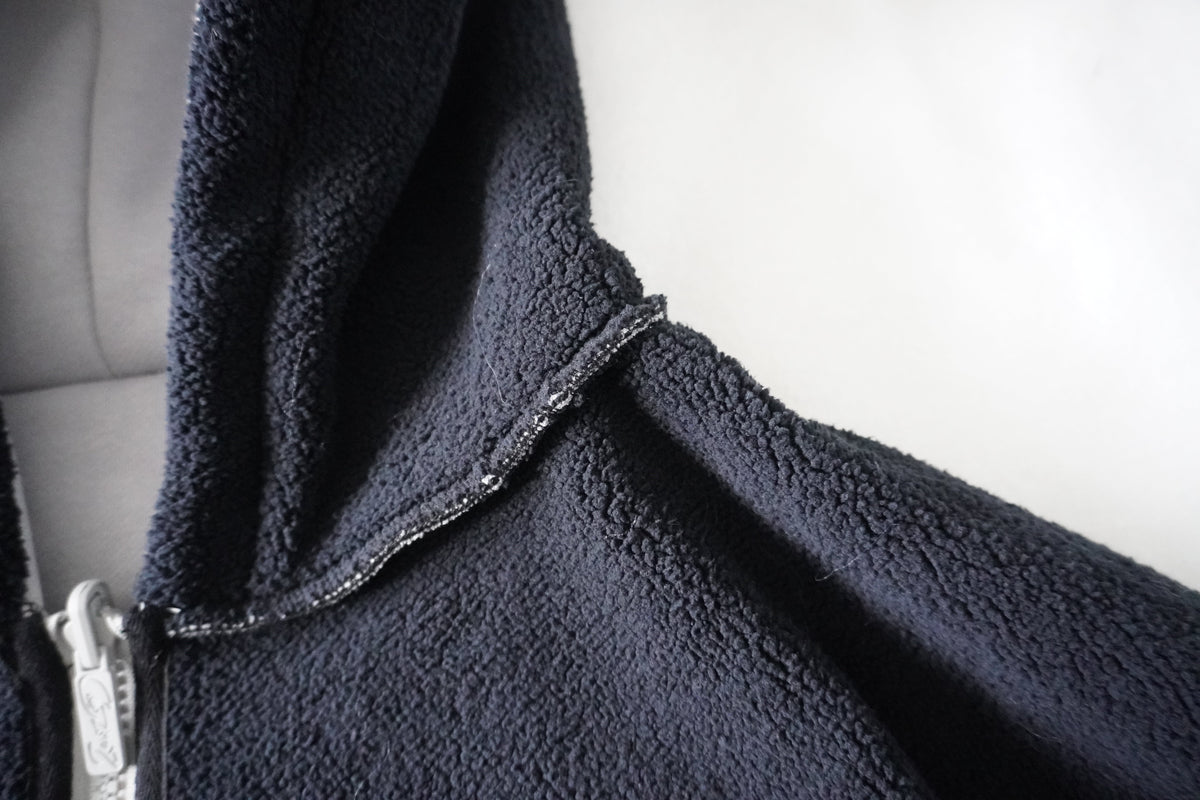 Reverisble zip-up hood (grey & black)
