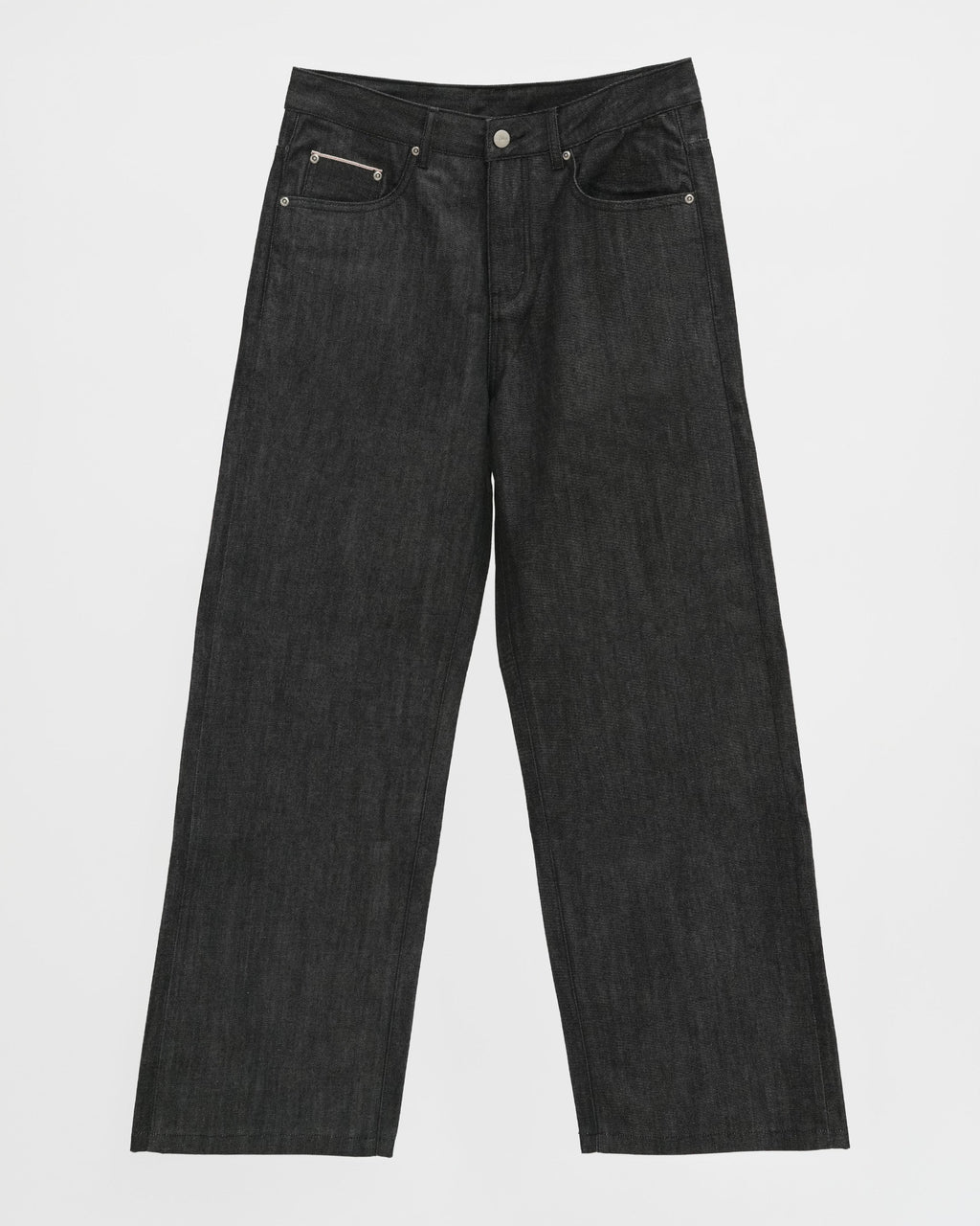 UNIFORM CUT BLACK JAPANESE SELVEDGE RELAXED FIT JEANS