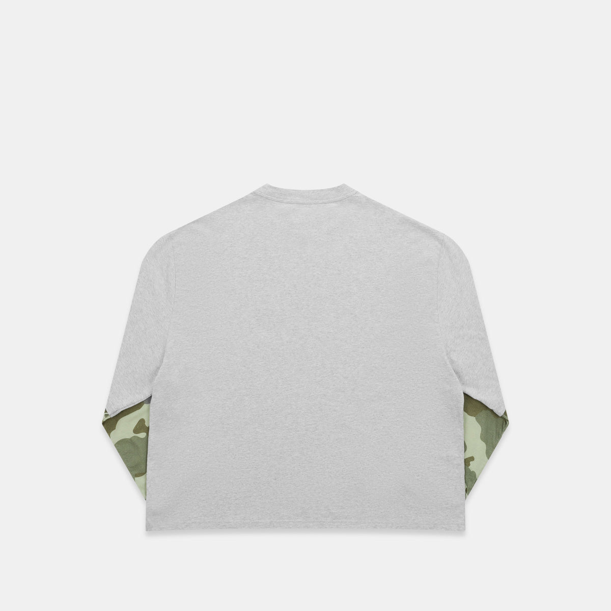Camo / Green Camo Layered Longsleeve - Neutral Heather