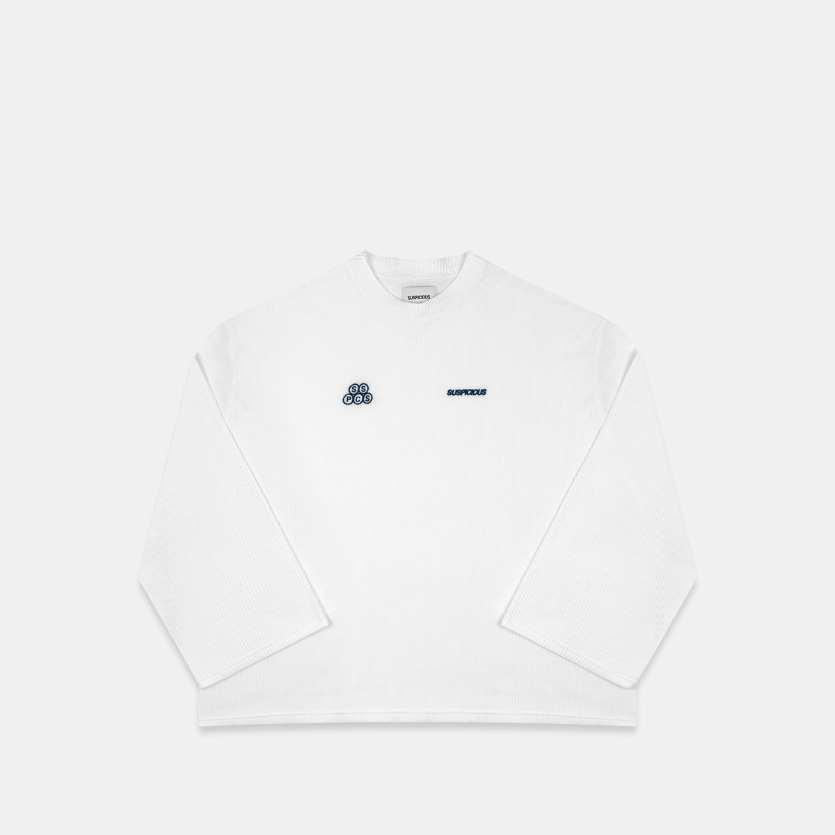 Bestsellers Variants / Offset Waffle Longsleeve - white