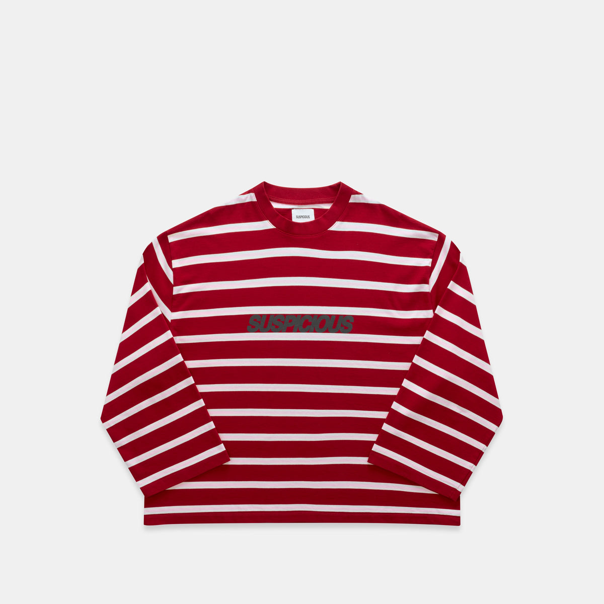 Bestsellers Variants / The Slanted Striped Longsleeve - Ruby Red & Pink