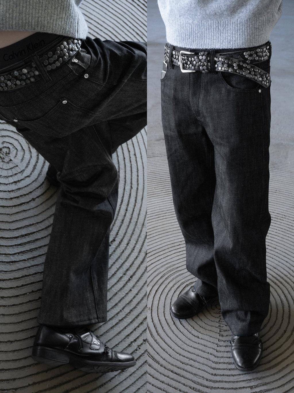 UNIFORM CUT BLACK JAPANESE SELVEDGE RELAXED FIT JEANS