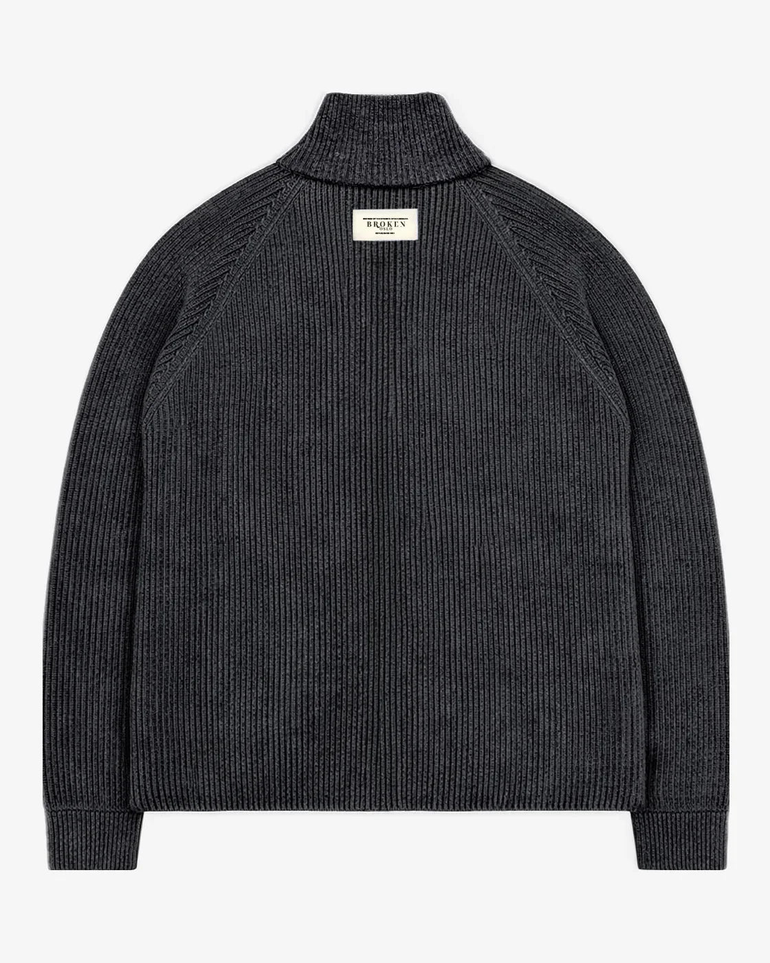 KNITTED CARDIGAN BLACK TWO-TONE