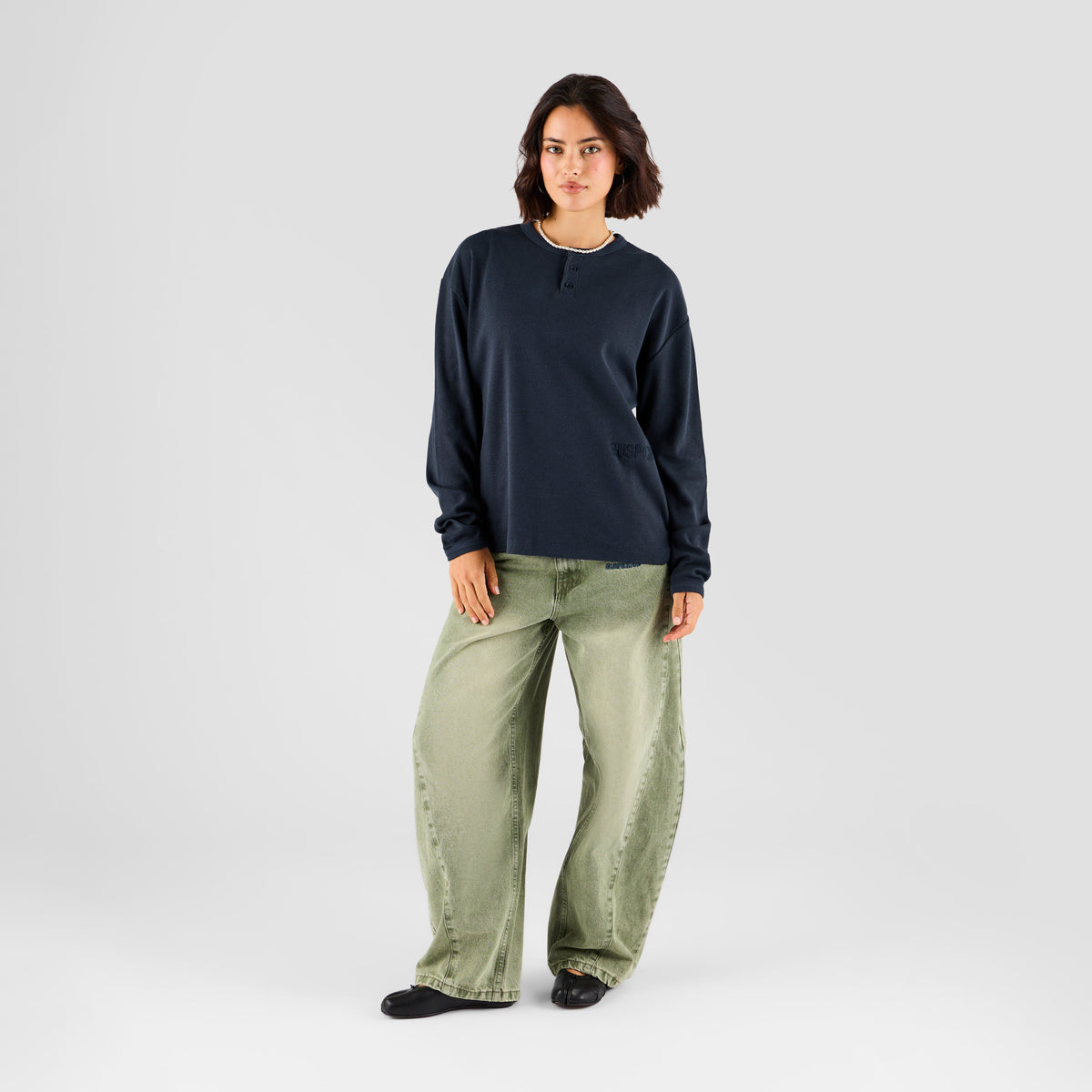 Core / Core Ribbed Henley Longsleeve - Nightfall