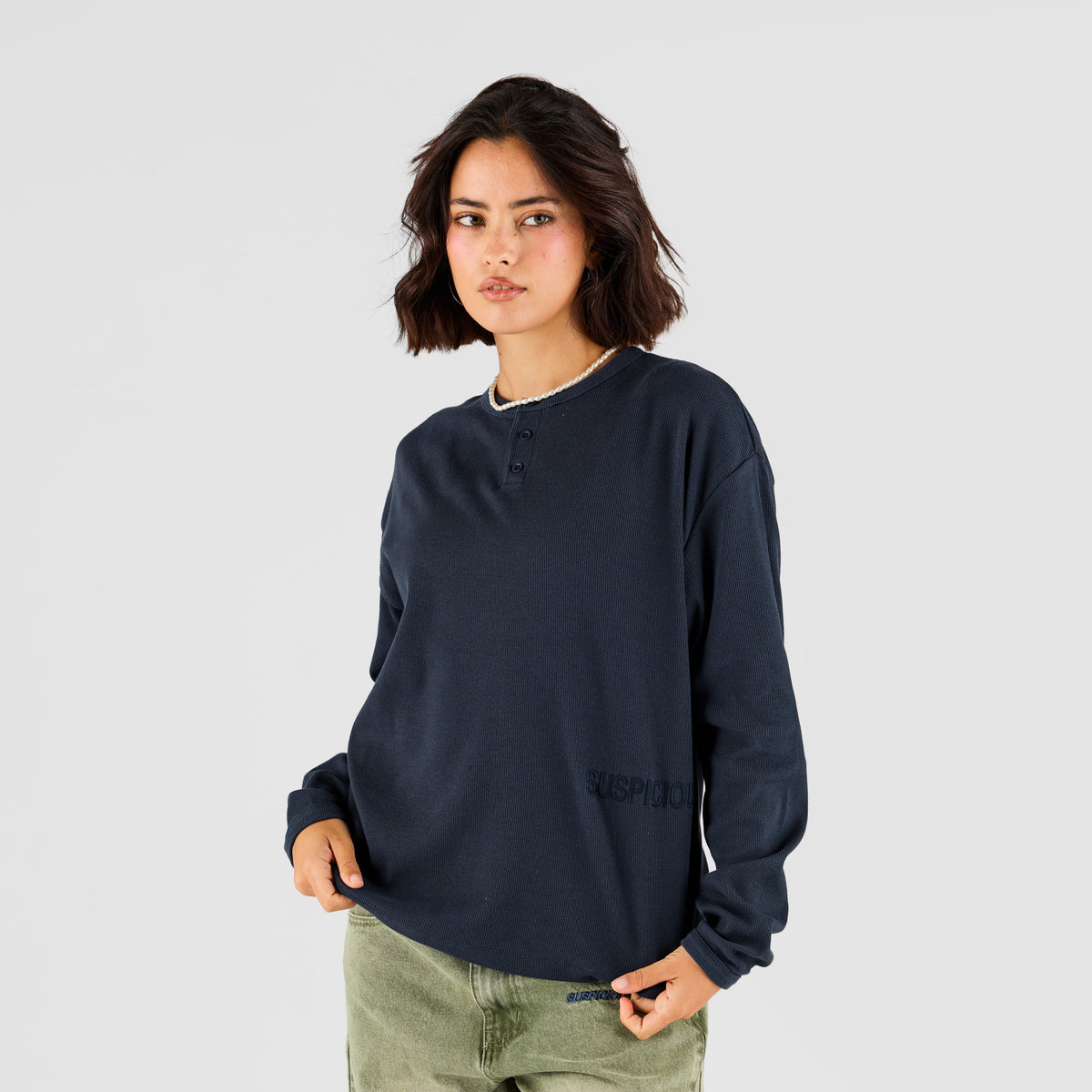 Core / Core Ribbed Henley Longsleeve - Nightfall